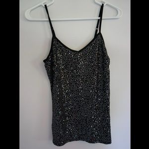 Express Black sequin tank